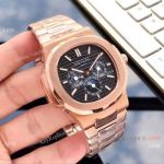 Patek Philippe Moonphase Replica Rose Gold Annual Calendar Watches